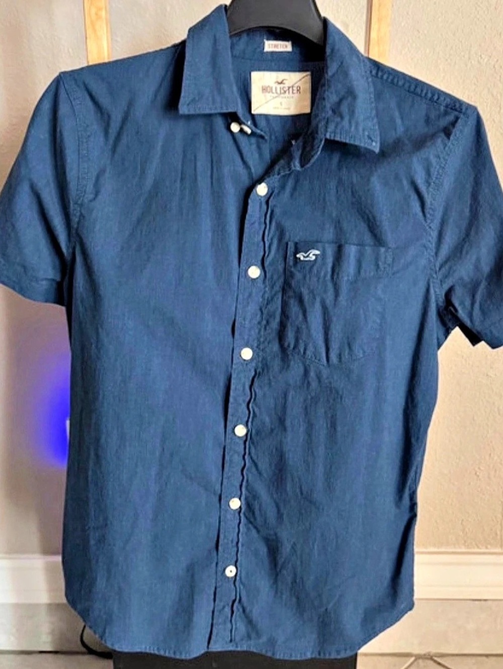 Hollister Men'Small Blue Button Down Size Small